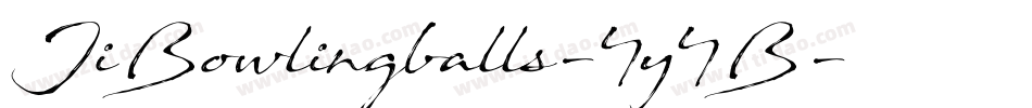 JiBowlingballs-4y4B字体转换
