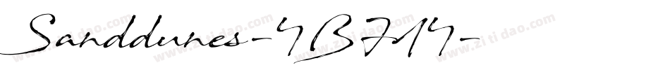 Sanddunes-4B714字体转换