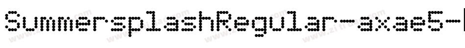 SummersplashRegular-axae5字体转换