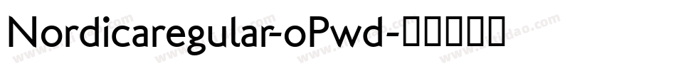 Nordicaregular-oPwd字体转换