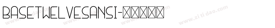 BaseTwelveSansI字体转换