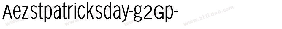 Aezstpatricksday-g2Gp字体转换