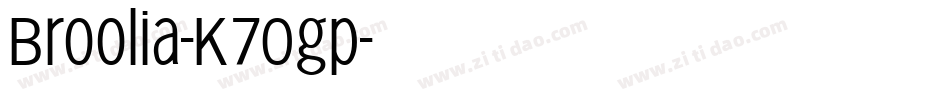 Broolia-K70gp字体转换