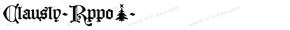 Clausly-Rppo3字体转换