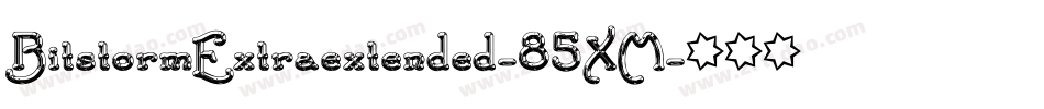 BitstormExtraextended-85XM字体转换