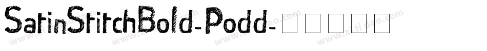 SatinStitchBold-Podd字体转换