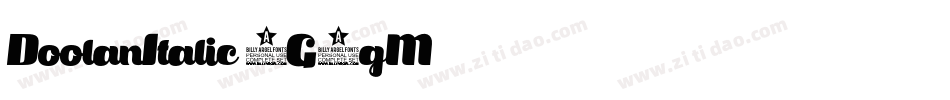 DoolanItalic-1G2gM字体转换