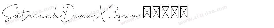 SatrinahDemo-X3qzo字体转换