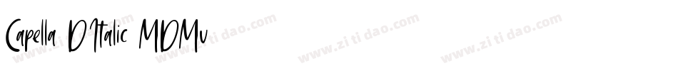 Capella3DItalic-MDMv字体转换