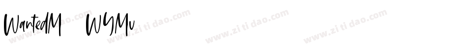 WantedM54-WYMv字体转换