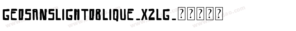 GeosanslightOblique-XZLg字体转换