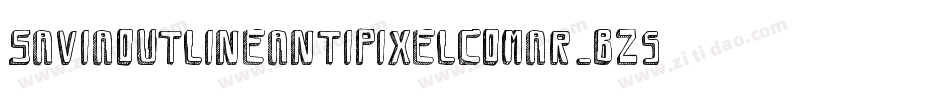 SaviaOutlineAntipixelcomar-Bz5d字体转换 SaviaOutlineAntipixelcomar-Bz5d字体转换