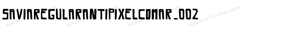 Saviaregularantipixelcomar-002R字体转换