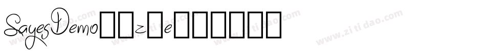 SayesDemo-OzBe字体转换 SayesDemo-OzBe字体转换