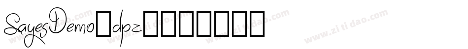 SayesDemo-dpzV字体转换