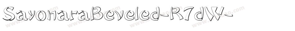SayonaraBeveled-R7dW字体转换