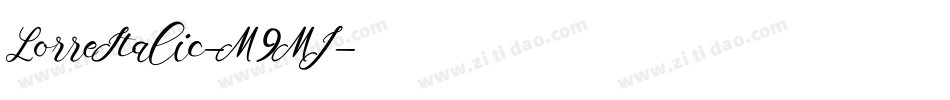 LorreItalic-M9MJ字体转换
