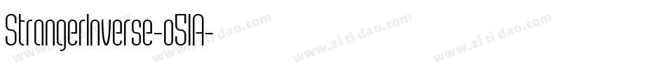 StrangerInverse-o51A字体转换