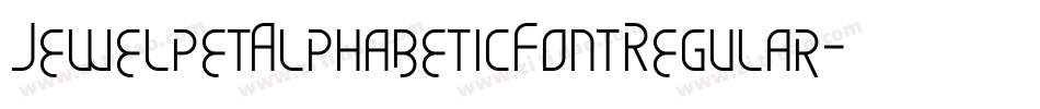 JewelpetAlphabeticFontRegular-35Gy字体转换