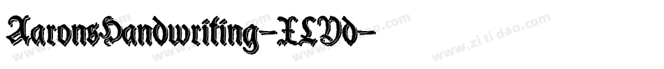 AaronsHandwriting-XLYd字体转换