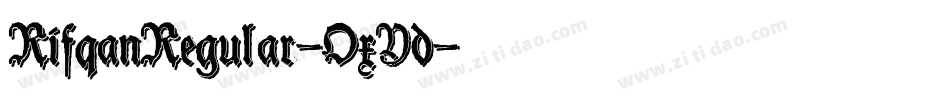 RifqanRegular-OxYd字体转换 RifqanRegular-OxYd字体转换