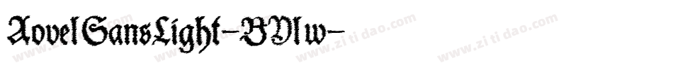 AovelSansLight-BYlw字体转换
