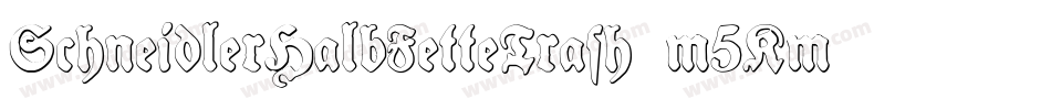 SchneidlerHalbFetteTrash-m5Km字体转换