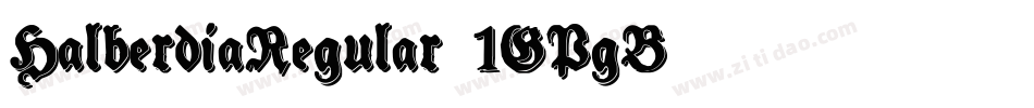 HalberdiaRegular-1GPgB字体转换