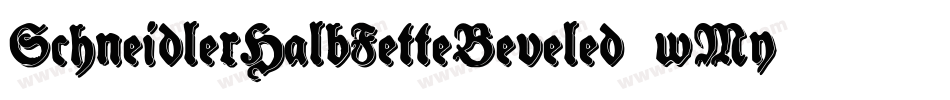 SchneidlerHalbFetteBeveled-wMyx字体转换 SchneidlerHalbFetteBeveled-wMyx字体转换