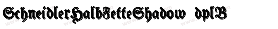 SchneidlerHalbFetteShadow-dplV字体转换
