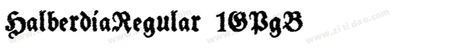 HalberdiaRegular-1GPgB字体转换
