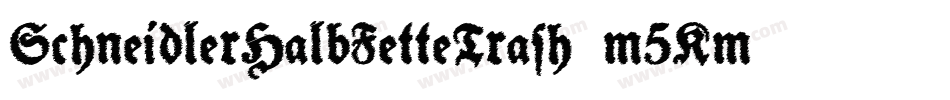 SchneidlerHalbFetteTrash-m5Km字体转换