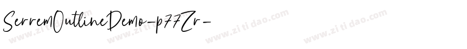 SerremOutlineDemo-p77Zr字体转换