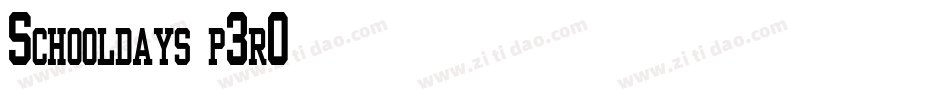 Schooldays-p3rO字体转换