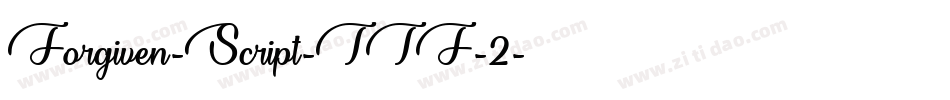 Forgiven-Script-TTF-2字体转换