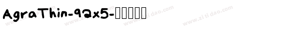 AgraThin-92x5字体转换