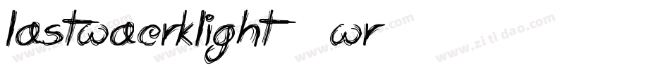 LastwaerkLight-76wR字体转换