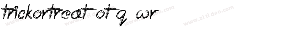 Trickortreat2ot-q0Wr字体转换