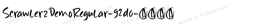 ScrawlerzDemoRegular-92d0字体转换