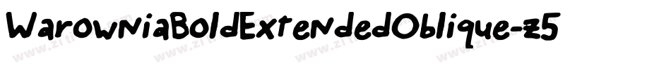 WarowniaBoldExtendedOblique-z5R4字体转换
