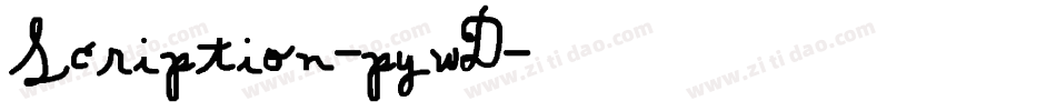 Scription-pywD字体转换