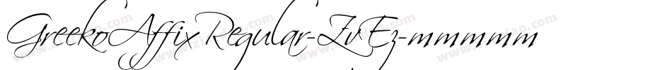 GreekoAffixRegular-ZvEz字体转换