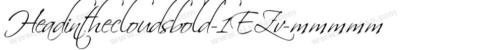 Headinthecloudsbold-1EZv字体转换