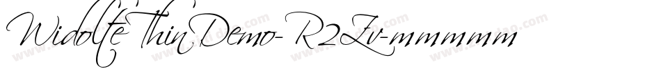 WidolteThinDemo-R2Zv字体转换 WidolteThinDemo-R2Zv字体转换