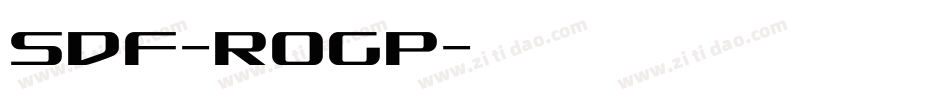 Sdf-rogp字体转换