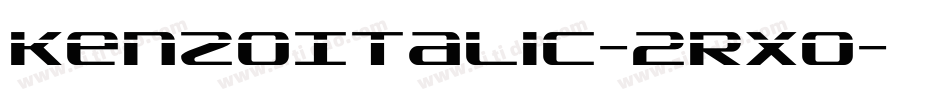 KenzoItalic-2RXo字体转换