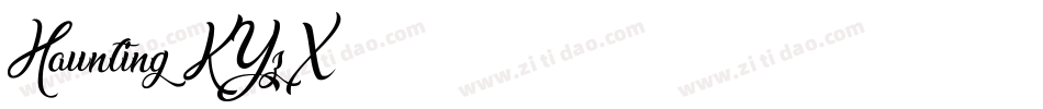 Haunting-KYzX字体转换