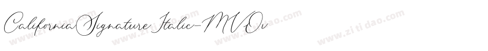 CaliforniaSignatureItalic-MVOvr字体转换