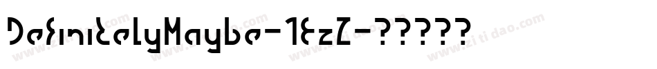 DefinitelyMaybe-1EzZ字体转换