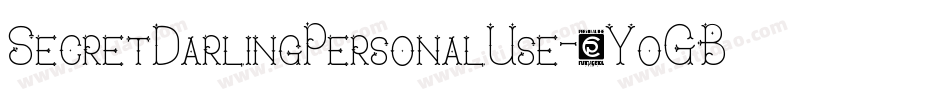 SecretDarlingPersonalUse-9YoGB字体转换